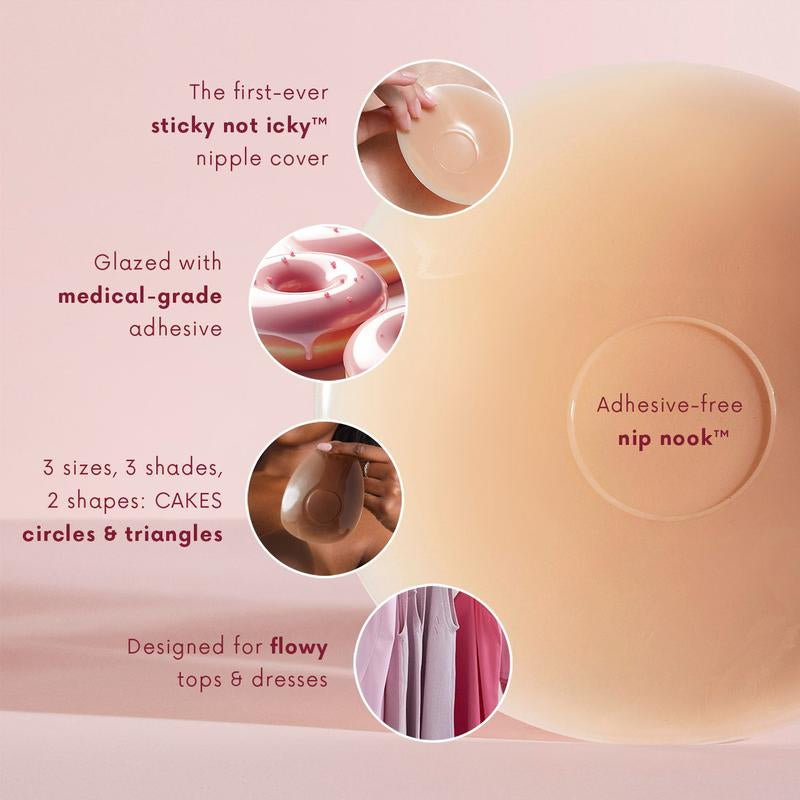 Sticky CAKES Circles - the First-Ever Sticky Not Icky Circle Nipple Covers